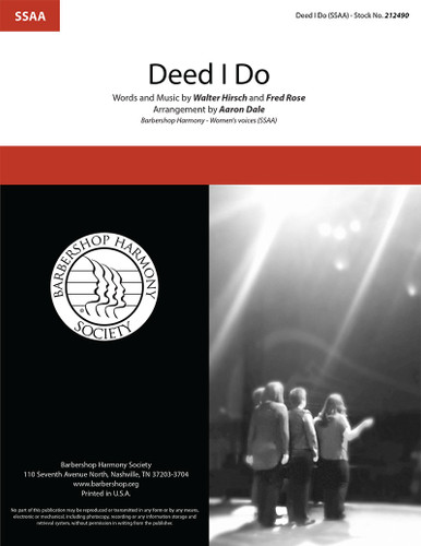 Deed I Do (SSAA) (arr. Dale)