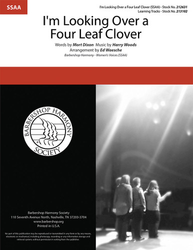 I'm Looking Over a Four Leaf Clover (SSAA) (arr. Waesche)