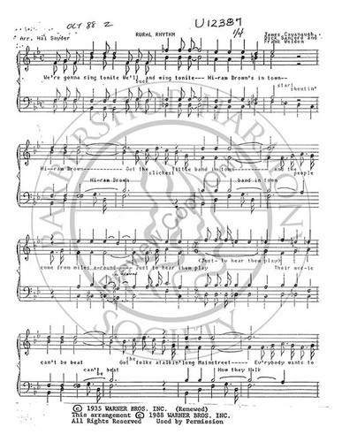 Rural Rhythm (TTBB) (arr. Hal Snyder)-UNPUB