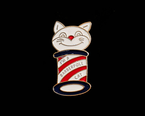 Barberpole Cat Lapel Pin (Free with Item 3030 or 3030DL)