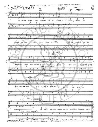 She Is More To Be Pitied Than Censored (TTBB) (arr. Dick Barrett)-UNPUB