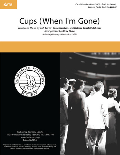 Cups (When I'm Gone) (SATB) (arr. Shaw)