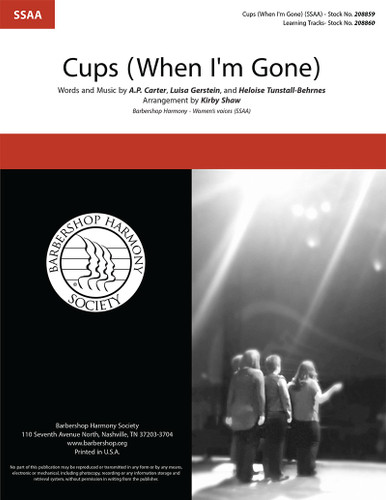 Cups (When I'm Gone) (SSAA) (arr. Shaw)
