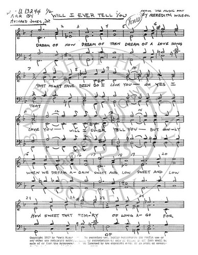 Will I Ever Tell You (TTBB) (arr. Howard Jones)-Download-UNPUB