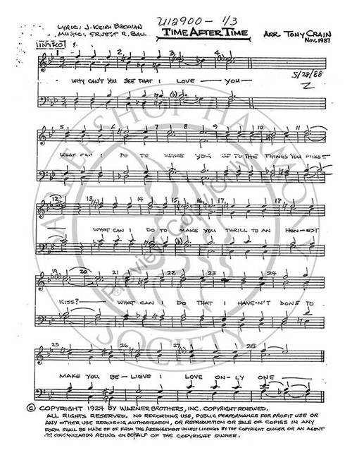 Time After Time 5 (TTBB) (arr. Tony Crain)-Download-UNPUB