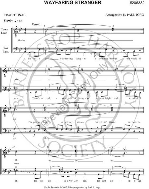 Wayfaring Stranger (TTBB) (arr. Paul Jorg)-Download