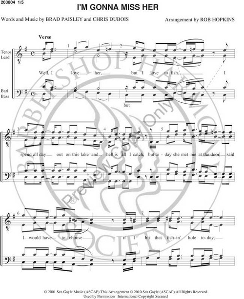 I'm Gonna Miss Her (TTBB) (arr. Rob Hopkins)-Download-UNPUB