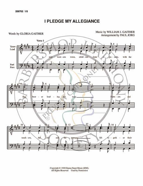 I Pledge My Allegiance (TTBB) (arr. Paul Jorg)-Download-UNPUB