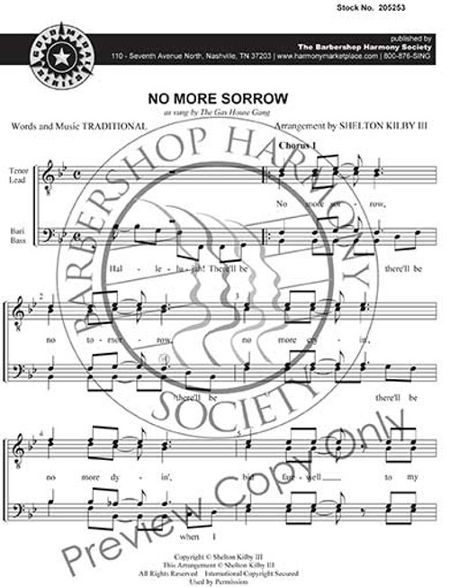 No More Sorrow (TTBB) (arr. Kilby III) - Download