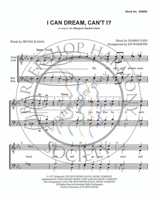 I Can Dream, Can't I? (TTBB) (arr. Waesche)