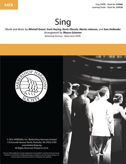 Sing (SATB) (arr. Grimmer) Sing (SATB) (arr. Grimmer)