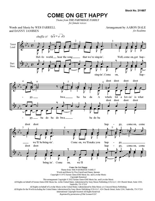 Come On Get Happy (SSAA) (arr. Dale)