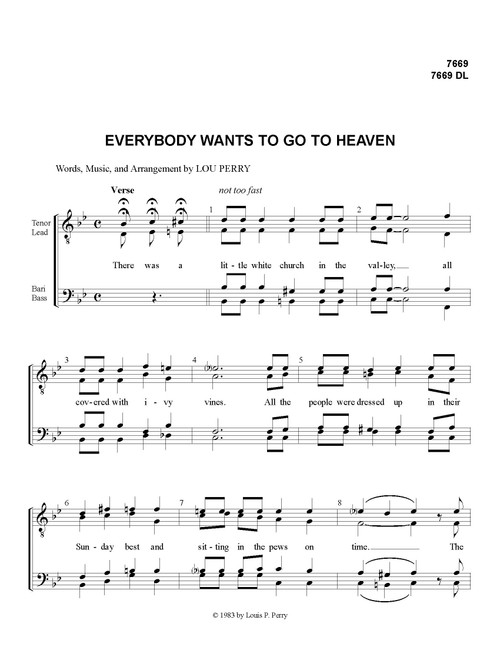 Everybody Wants To Go To Heaven (TTBB) (arr. Perry)