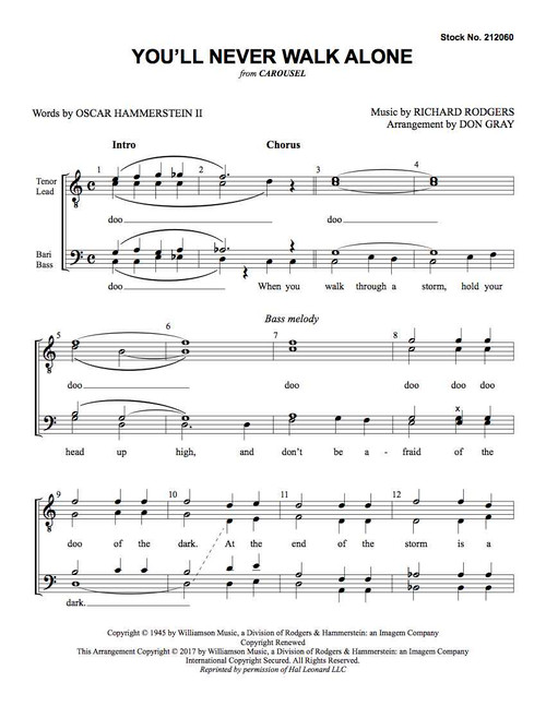 You'll Never Walk Alone (TTBB) (arr. Gray) - Download You'll Never Walk Alone (TTBB) (arr. Gray) - Download