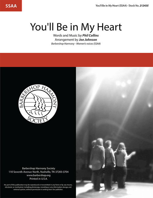 You'll Be in My Heart (SSAA) (arr. Johnson) - Download You'll Be in My Heart (SSAA) (arr. Johnson) - Download