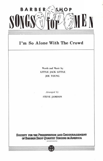 I'm So Alone with the Crowd (TTBB) (arr. Jamison)