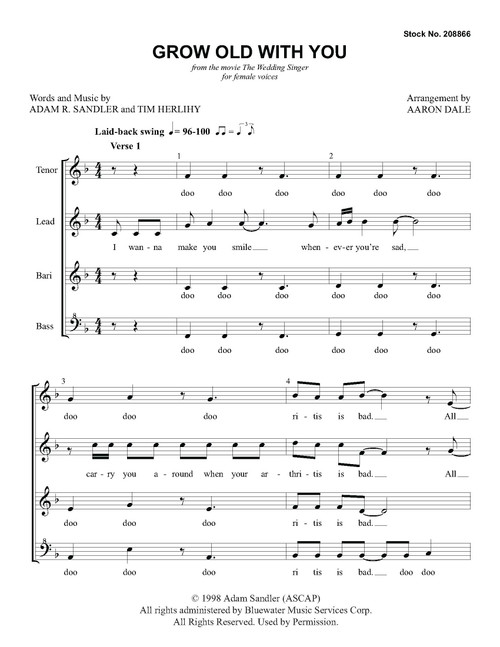 Grow Old with You (SSAA) (arr. Dale) 