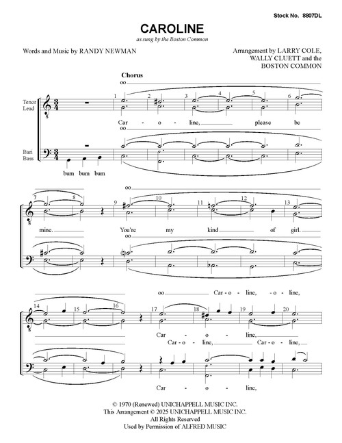 Caroline (TTBB) (as sung by the Boston Common)