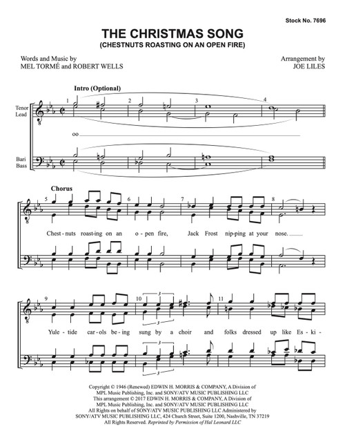 The Christmas Song (TTBB) (arr. Liles)  - Download