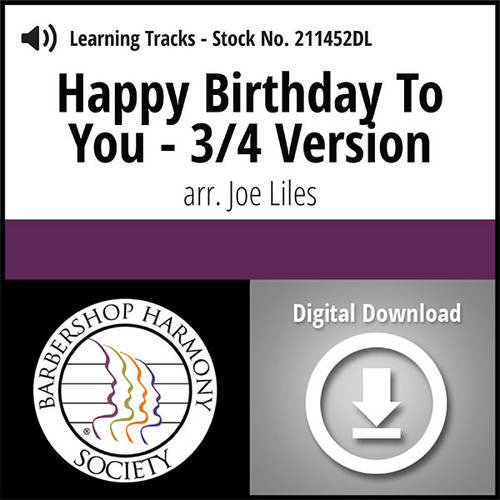 Happy Birthday (TTBB) (arr. Liles) (3/4 Version) - FREE Sheet Music + Digital Learning Tracks Bundle