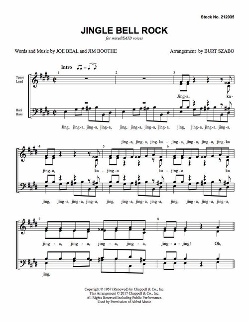 Jingle Bell Rock (SATB) (arr. Szabo)