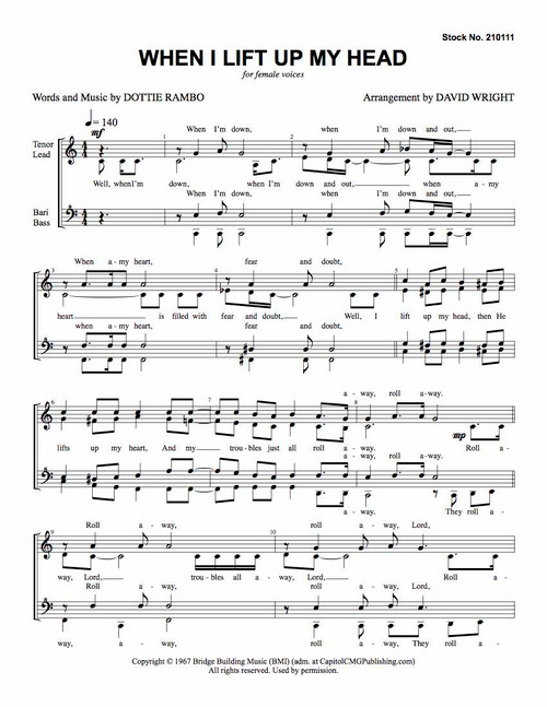When I Lift Up My Head (SSAA) (arr. Wright)