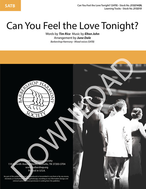 Can You Feel the Love Tonight? (SATB) (arr. J. Dale) - Download