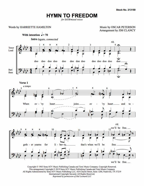 Hymn to Freedom (SATB) (arr. Clancy) - Download