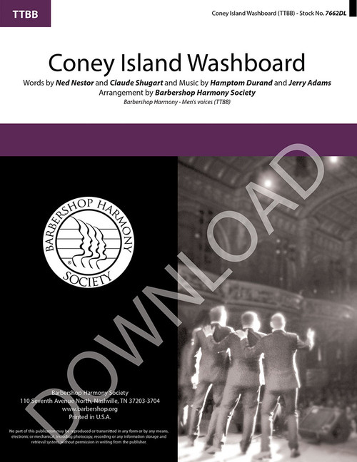 Coney Island Washboard (TTBB) (arr. Barbershop Harmony Society) - Download