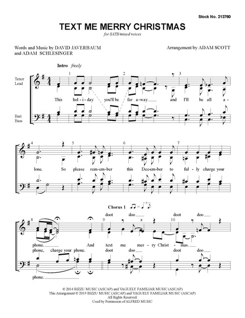 Text Me Merry Christmas (SATB) (arr. Scott)