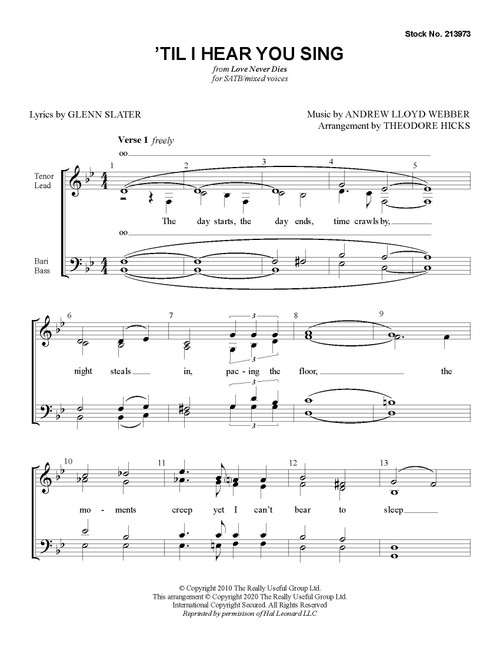 'Til I Hear You Sing (SATB) (arr. Hicks)