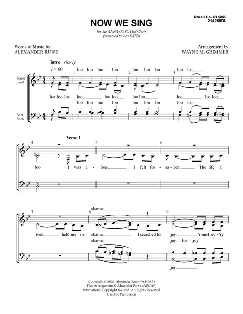 Now We Sing (SATB) (arr. Grimmer) - Download