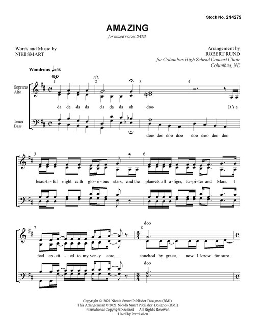 Amazing (SATB) (arr. Rund)