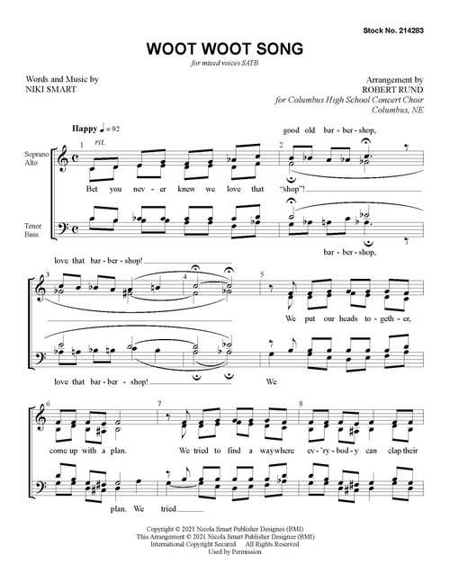 Woot Woot Song (SATB) (arr. Rund) - Download