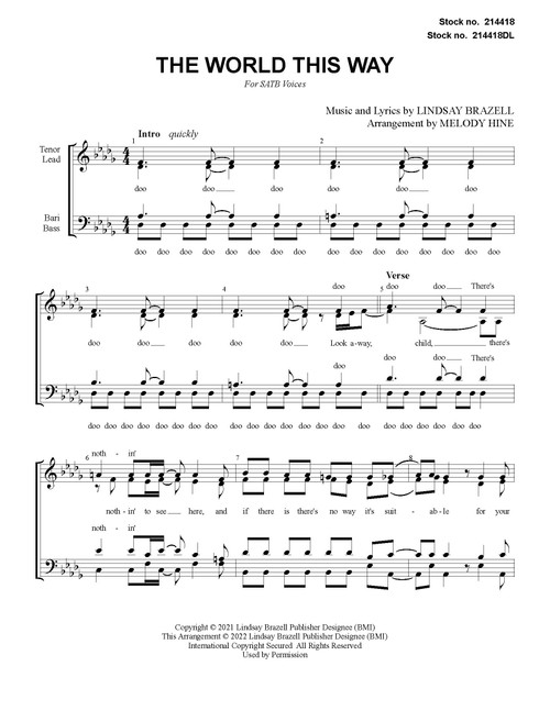 The World This Way (SATB) (arr. Hine) - Download