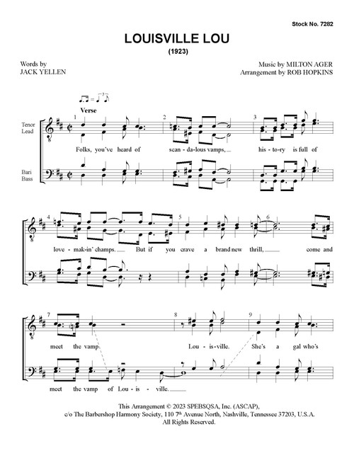 Louisville Lou (TTBB) (arr. Hopkins) - Download