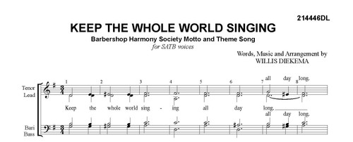 Keep The Whole World Singing (SATB) - Free Digital Sheet Music + Tracks Download Bundle