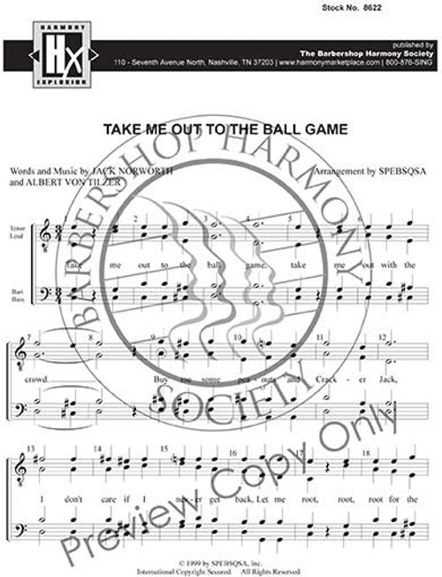 Take Me Out To The Ballgame (TTBB) - Download