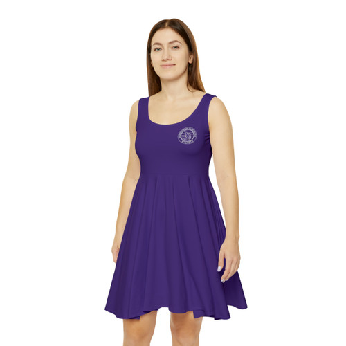 Women's Purple Skater Dress- Left Side BHS Seal