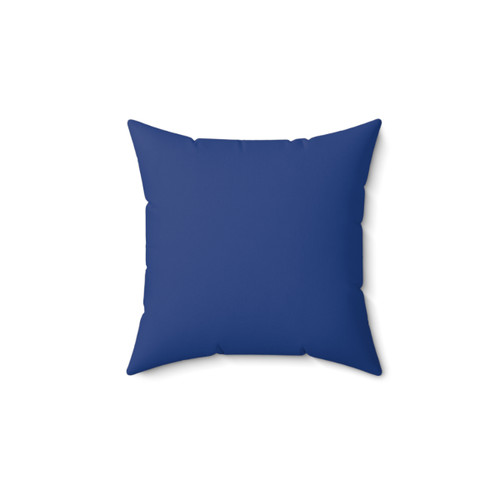 Dark Blue Unity through Harmony Polyester Square Pillow