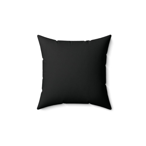 Black TLBB Polyester Square Pillow