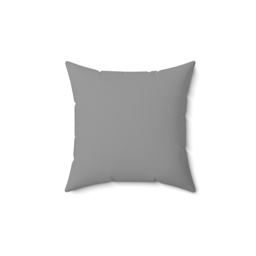 Gray TLBB Polyester Square Pillow