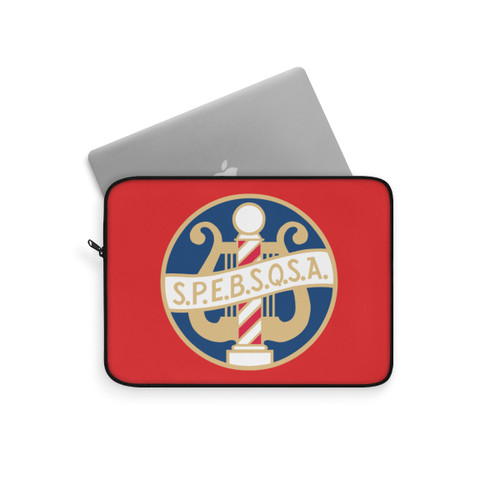 Red Laptop Sleeve with SPEBSQSA Logo