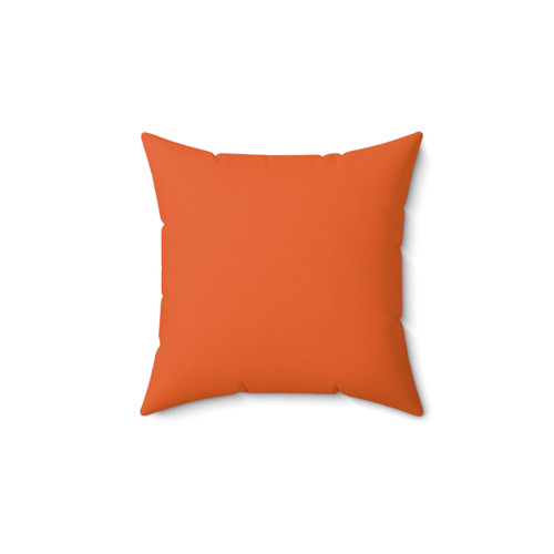 Orange TLBB Polyester Square Pillow