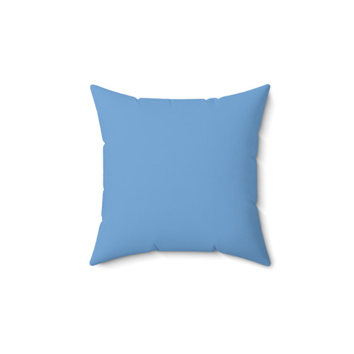 Light Blue TLBB Polyester Square Pillow