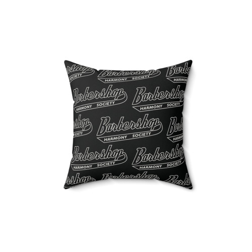 Black Multi Barbershop Harmony Society "Uni" Polyester Square Pillow