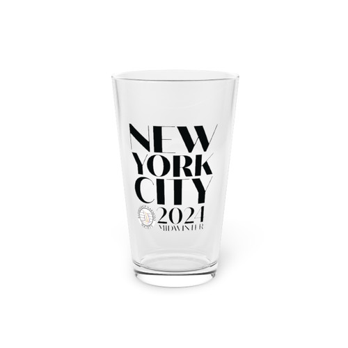 2024 Midwinter NYC Logo Pint Glass, 16oz