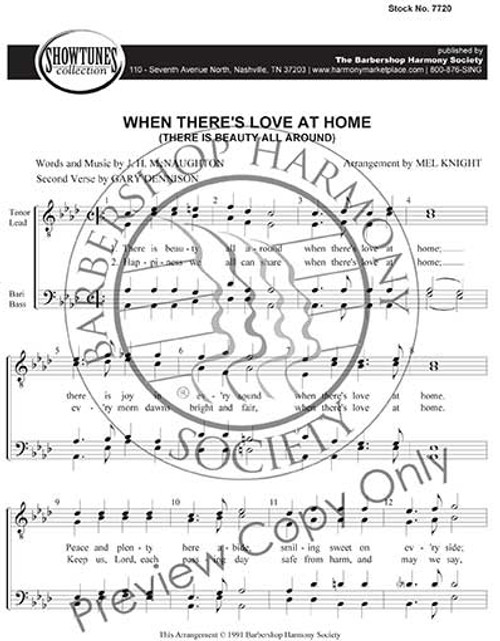 When There's Love At Home (TTBB) (arr. Knight) - Download