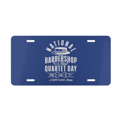  National Barbershop Quartet Day Vanity Plate- Blue
