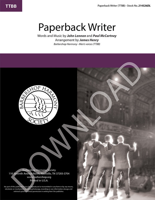 Paperback Writer (TTBB) (arr Henry) - Download